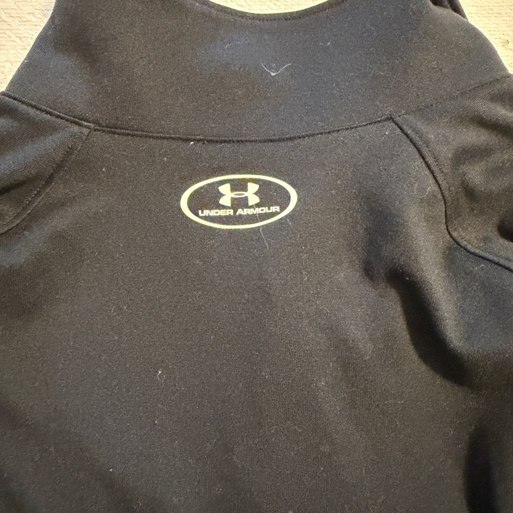 Under Armour Black quarter zip with white Logo